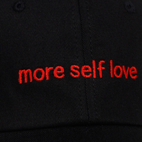 More Self Love Black Strapback Hat