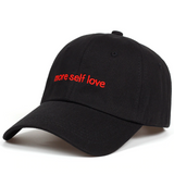 More Self Love Black Strapback Hat