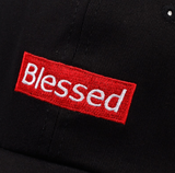 Blessed Black Strapback Hat