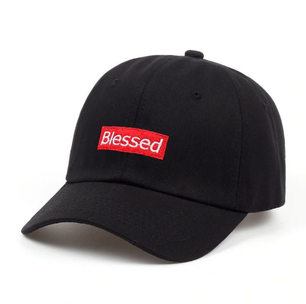 Blessed Black Strapback Hat