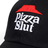 Pizza Slut Black Strapback Hat